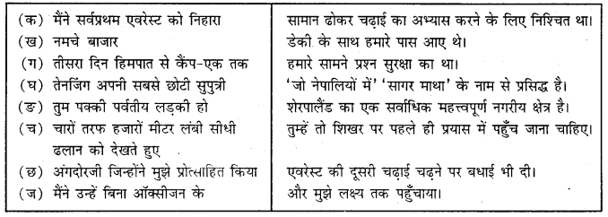 MCQ Questions for Class 9 Hindi Sparsh Chapter 3 एवरेस्ट मेरी शिखर यात्रा with Answers 1