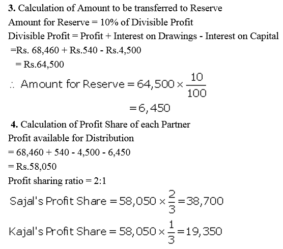 TS Grewal Accountancy Class 12 Solutions Chapter 1 Accounting for Partnership Firms - Fundamentals = 70